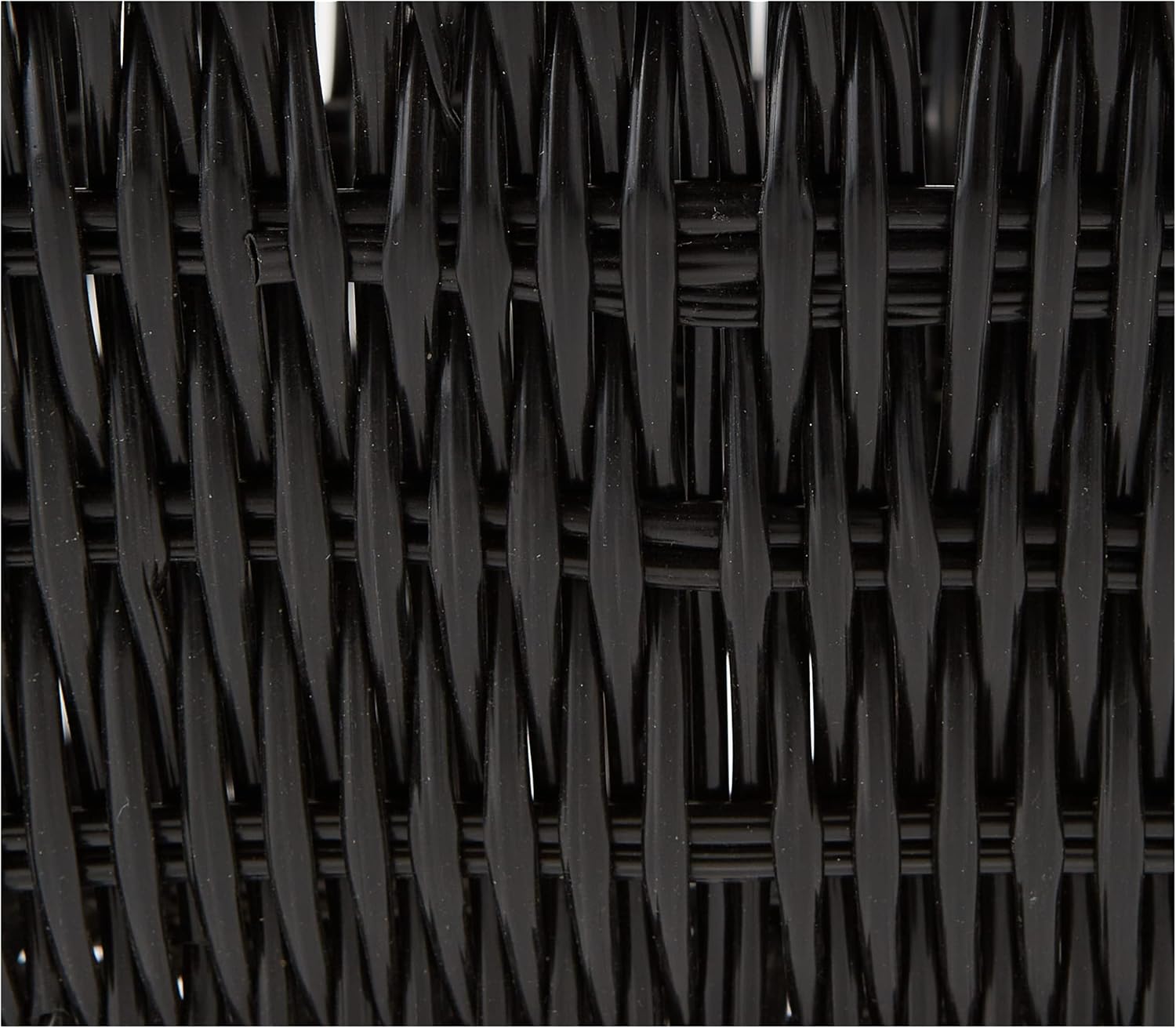 Whitmor 6500-2712-BLK Rattique Small Shelf Black Tote Basket - Image 4