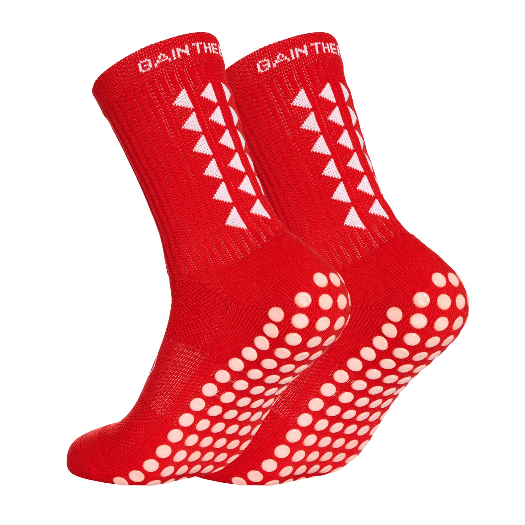 Gain The Edge Football Grip Socks 3.0-2pc and 4pc Set - Non Slip Football Socks - Updated Model - 3
