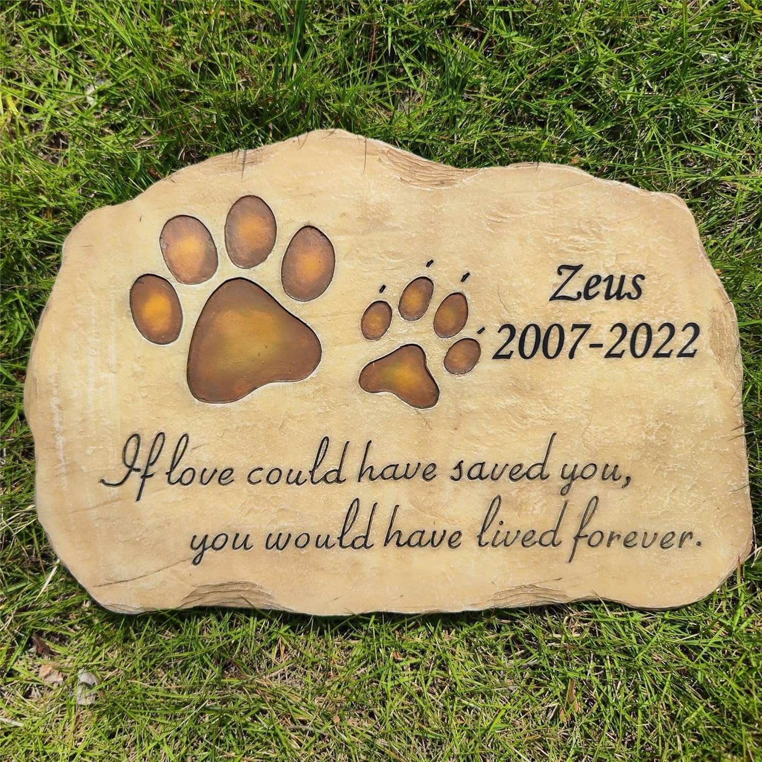 Piedras conmemorativas Personalizadas for Jardines con Estampado de Patas, Piedras conmemorativas for Perros y Gatos