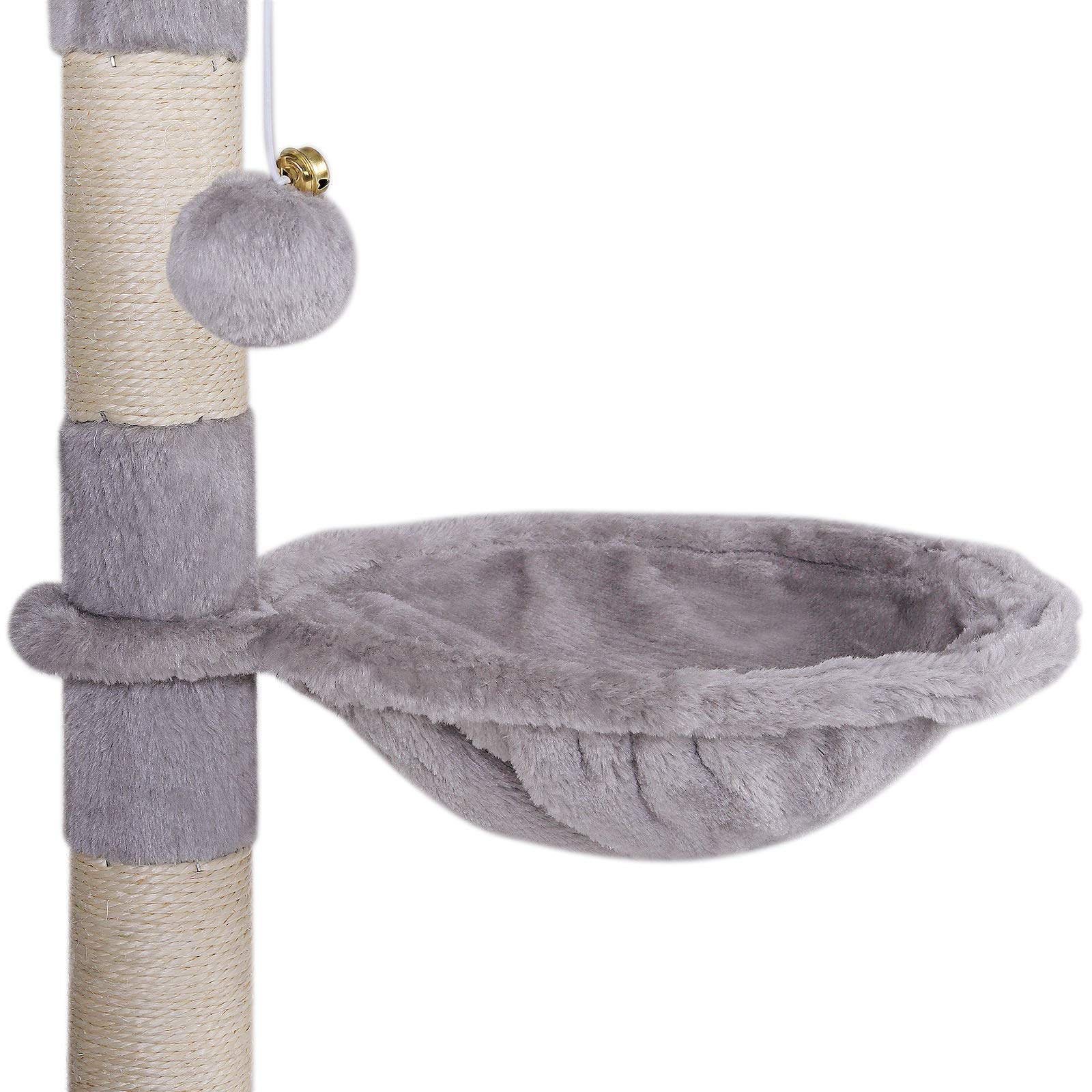 lionto Árbol rascador para Gatos Altura 70 cm, Gris Claro