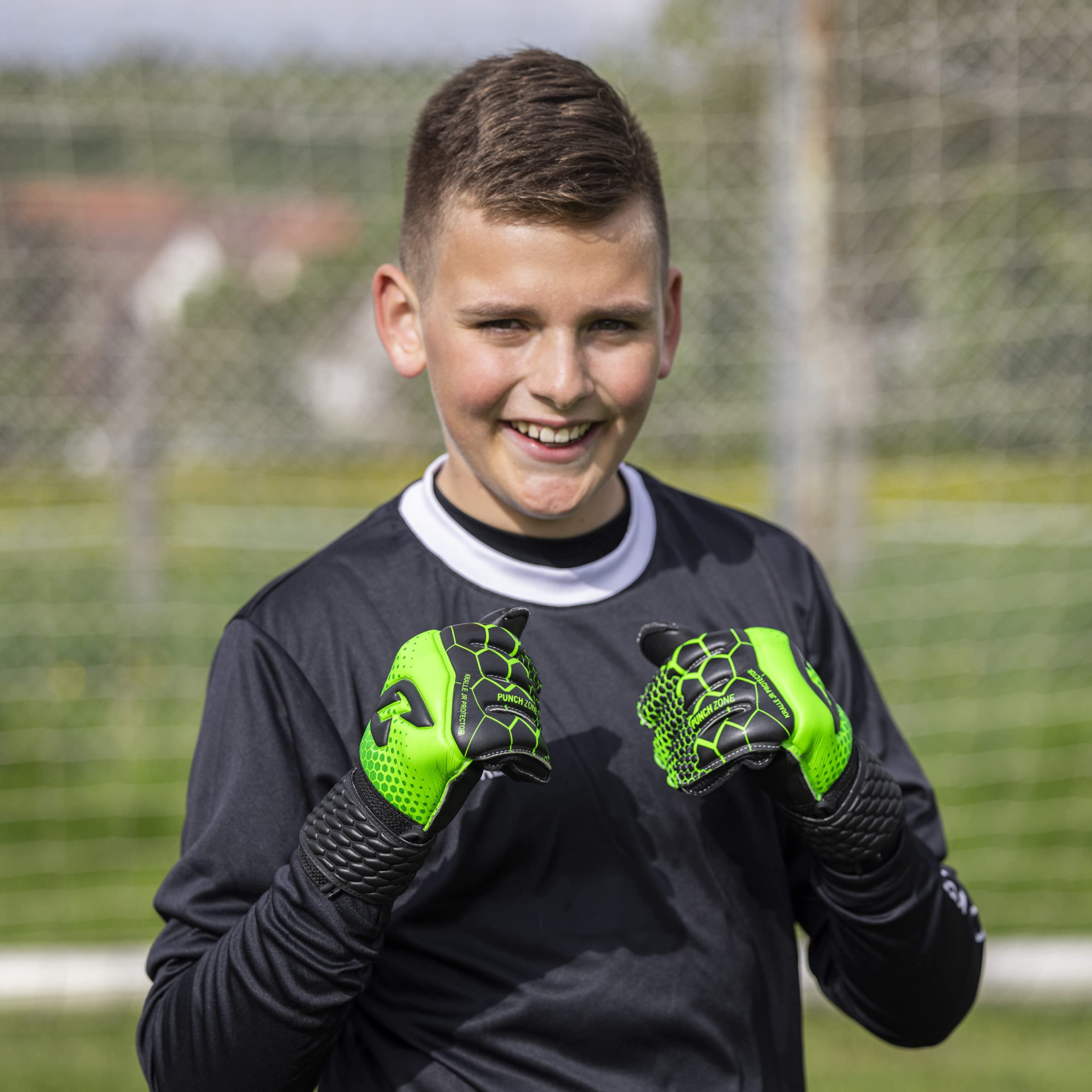 CATCH & KEEP® Kralle Junior Pro Protector Gants de gardien de but pour enfants Protection des doigts Gants de gardien de but de qualité supérieure pour enfants Gants de gardien avec adhérence extra
