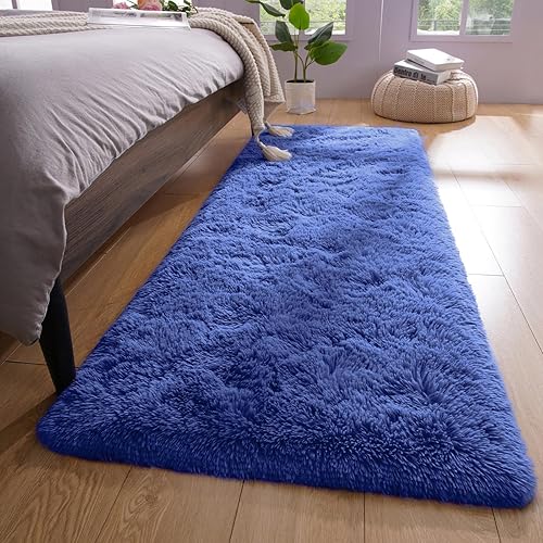 Miniatura 14 de YJ.GWL Alfombras de área para dormitorio, alfombra de puerta de 2 x 3 pies, lavable, pequeña alfombra de noche negra, alfombras de entrada peludas