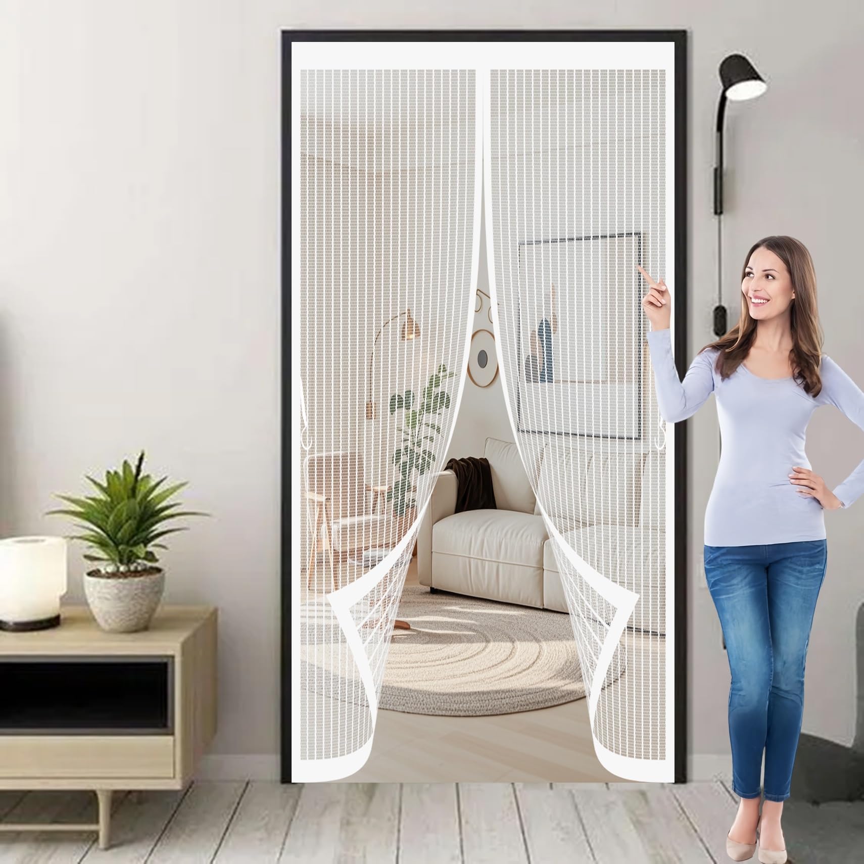 Moustiquaire magnétique anti-insectes à maille ultra-fine