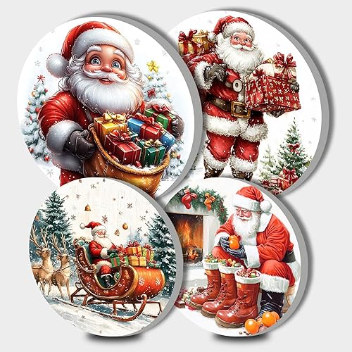 Miniatura 14 de Tucocoo Fundas para quemadores de estufa, juego de 4 fundas para estufas de gas de vino tinto retro, cubiertas superiores de estufa de 8 pulgadas