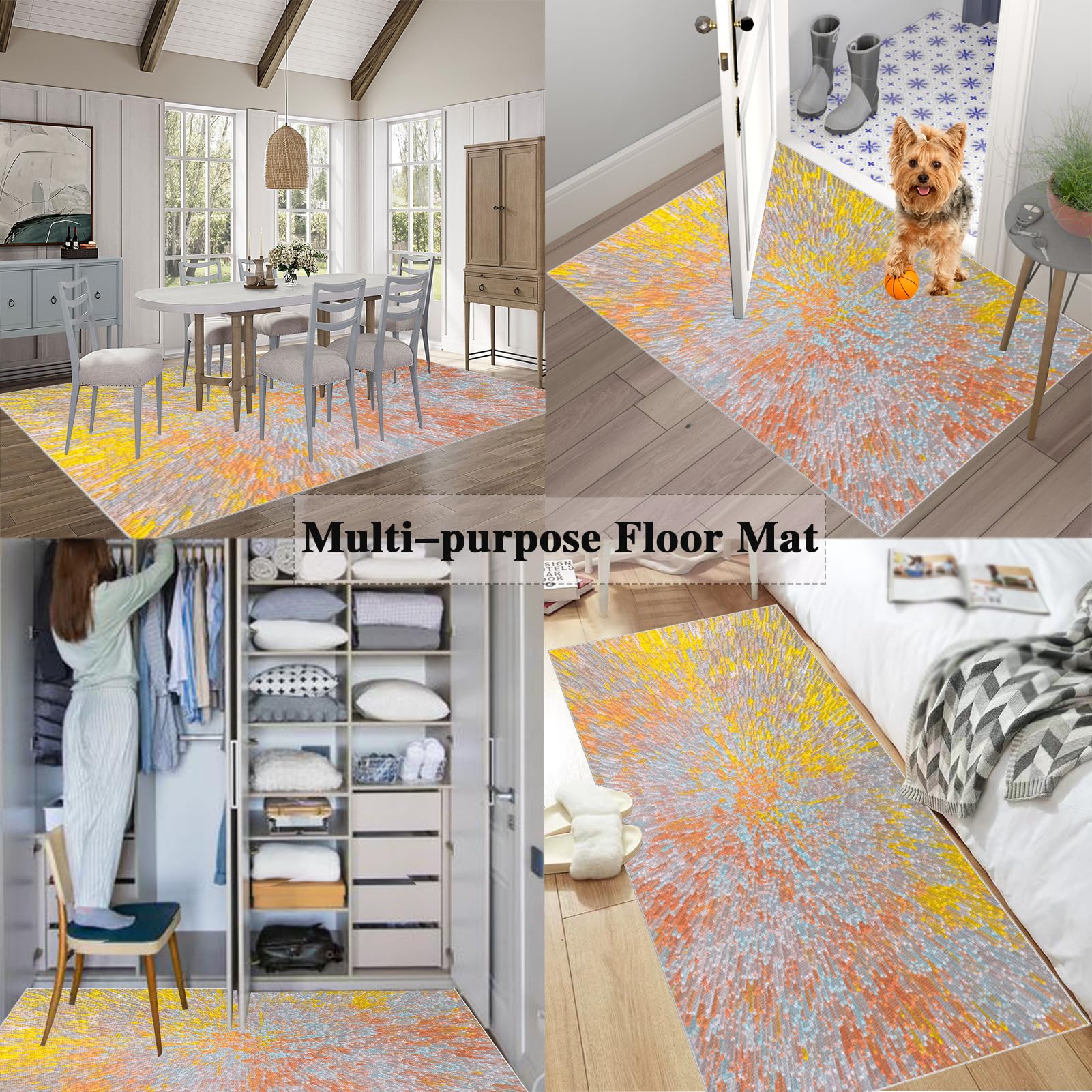 Tapis Protège-Sol pour Chaise, Tapis de Chaise de Bureau pour Sol en Bois Dur, Tapis de Chaise Bureau Gaming Tapis de Sol Bureau Tissu, Tapis de Sol pour Fauteuil, Tapis de Chaise de Jeu 140 x 180 cm