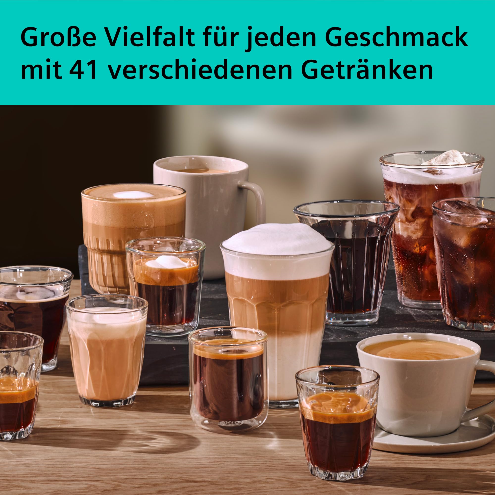 Siemens Kaffeevollautomat EQ700 iAroma, Full-Touch-Display, integrierter Milchbehälter, Tassenwärmer, Cold Brew und Slow Brew, Home Appliances App, Edelstahl schwarz, TQ727D03