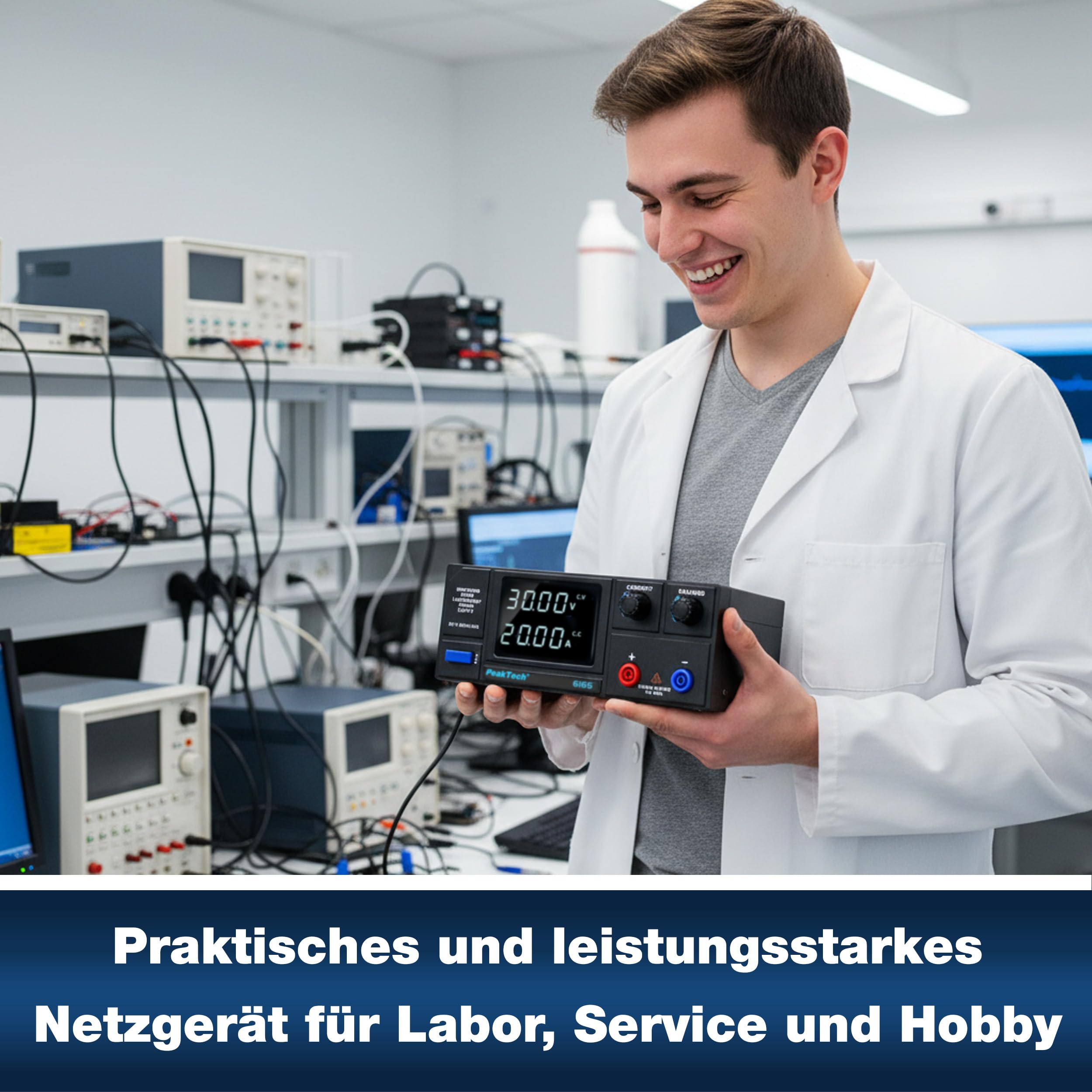 PeakTech 6165 - Labornetzteil DC 1-30V 0-20A 600W Labornetzgerät