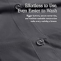 Vista 14 de Brooklinen Funda de edredón de percal de lujo, 100% algodón, fresca, nítida, lazos de esquina extralargos, cierre de botones, suave y transpirable