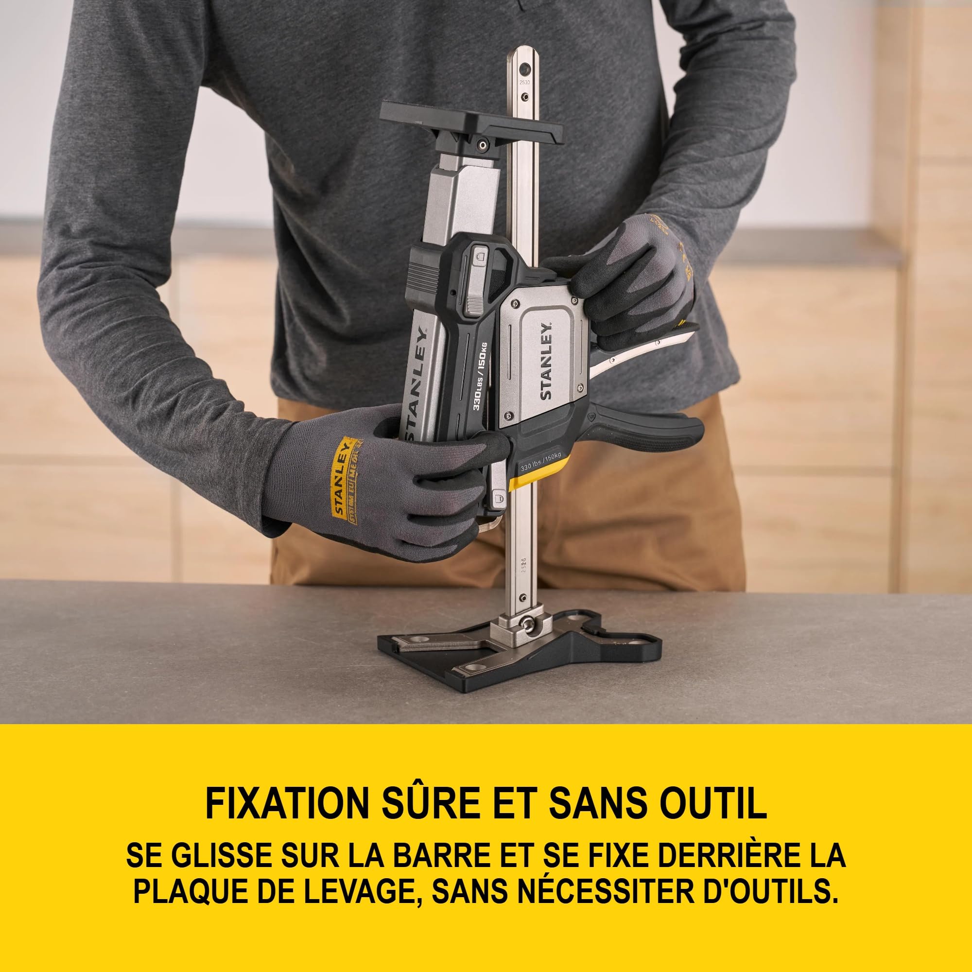 STANLEY TradeLift Plus, Accessoire Multifonctionnel poue Le Levage, Le nivellement, Le Maintien et l'écartement, Paquet Double, FMHT83556-1