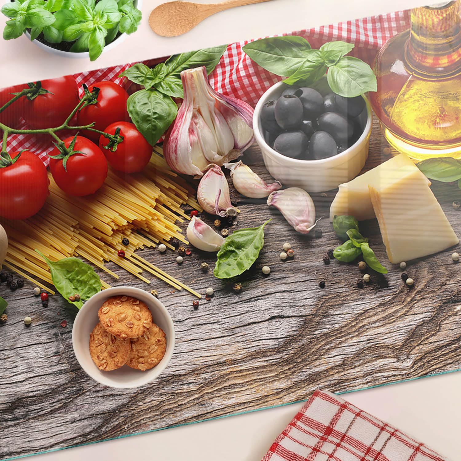 Tagliere In Vetro Temperato 80x52cm - Copripiano Cottura Con Stampa Marmo - Foto 11