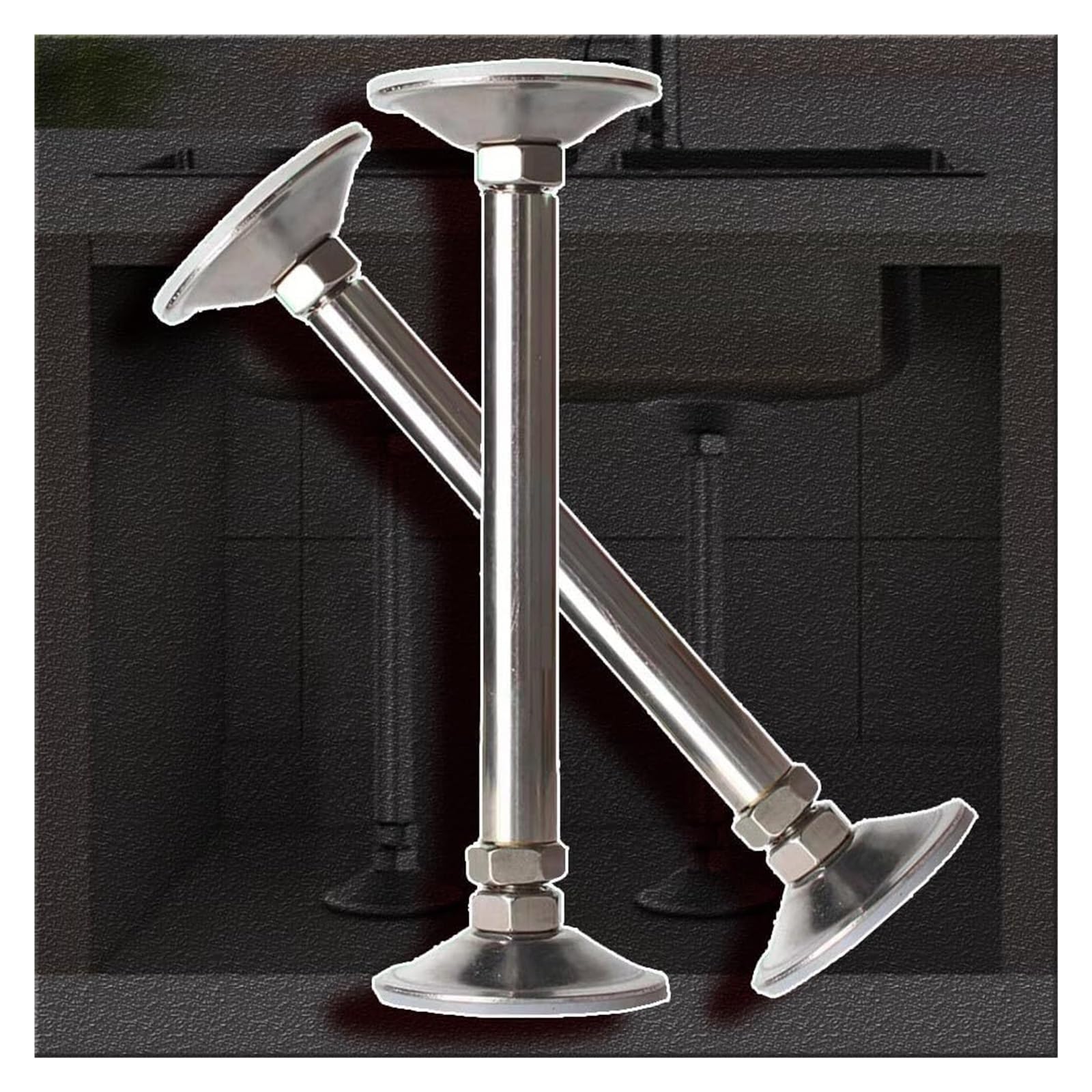 Sink Support Legs, Adjustable Bathroom Basin Support PolesStainless Steel Kitchen Sink Legs Repair Kit Cabinet Furniture 2 Pcs(Height 25 35cm(9.8" 13.8"))