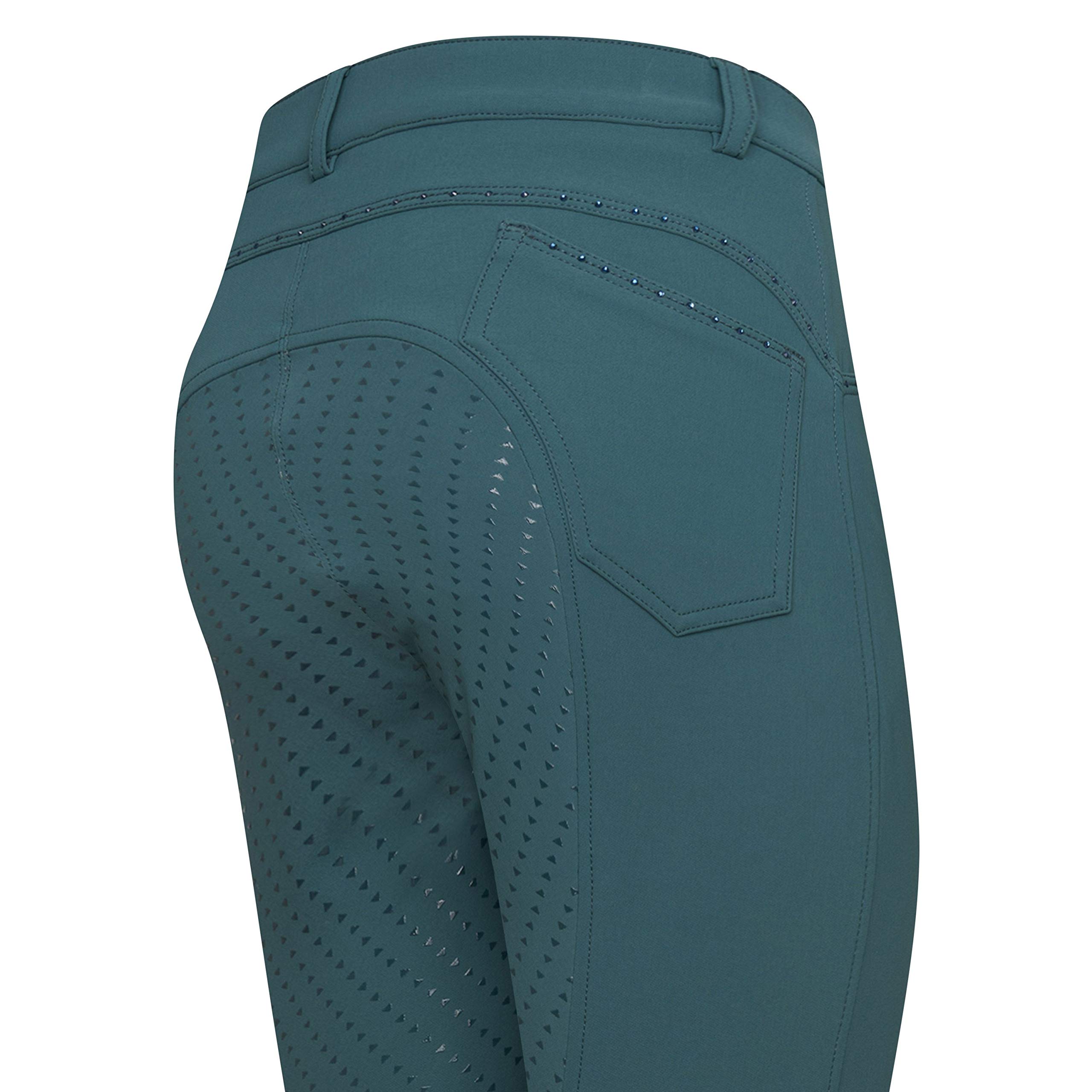 euro-star Easy Rider by Elodie Diamond - Pantalones de equitación para niños, color verde