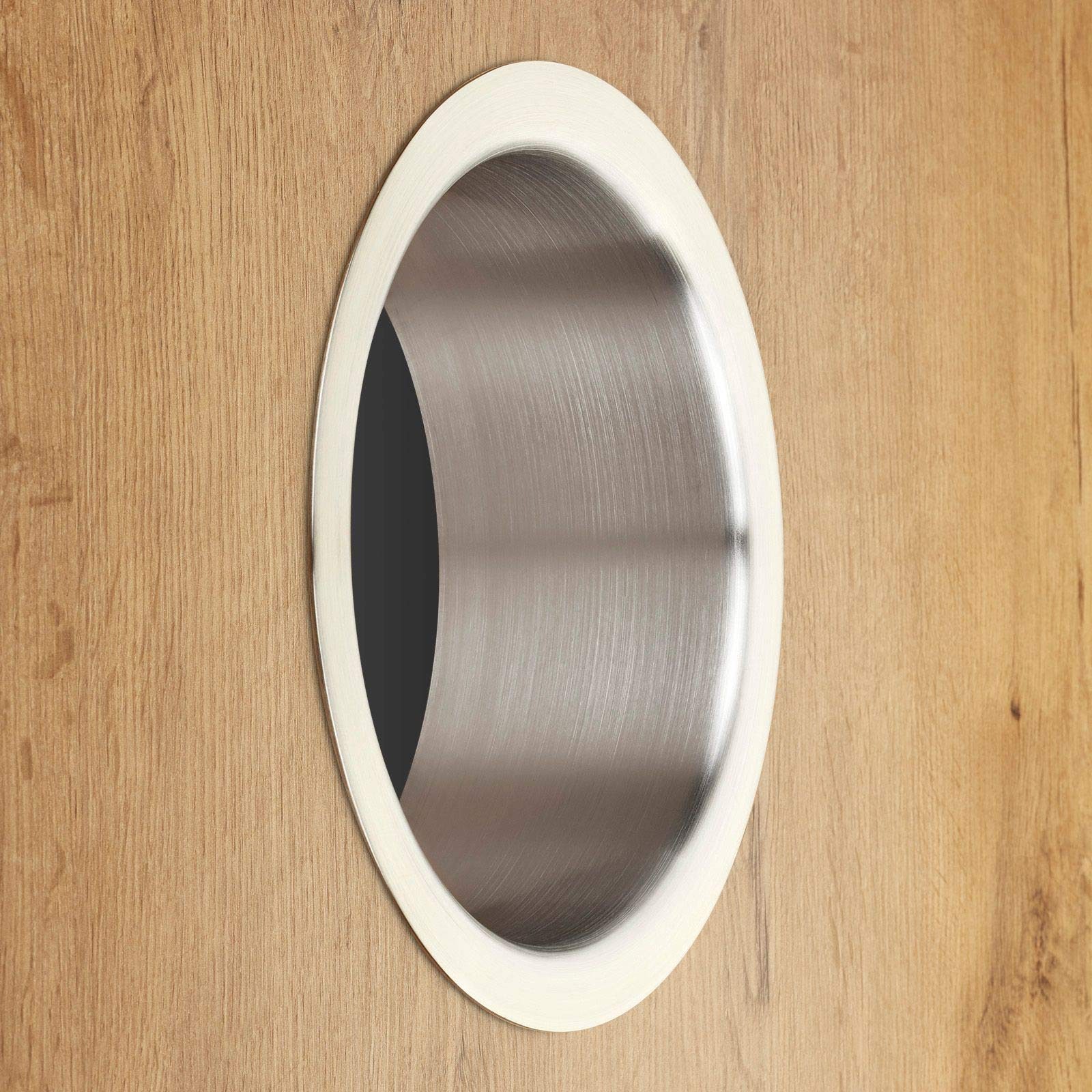 SOTECH Anello per Foro Cernita per Sbarazzo Rifiuti Anello passante per rifiuti di accesso acciaio inossidabile finemente spazzolato Ø 180 mm altezza 70mm