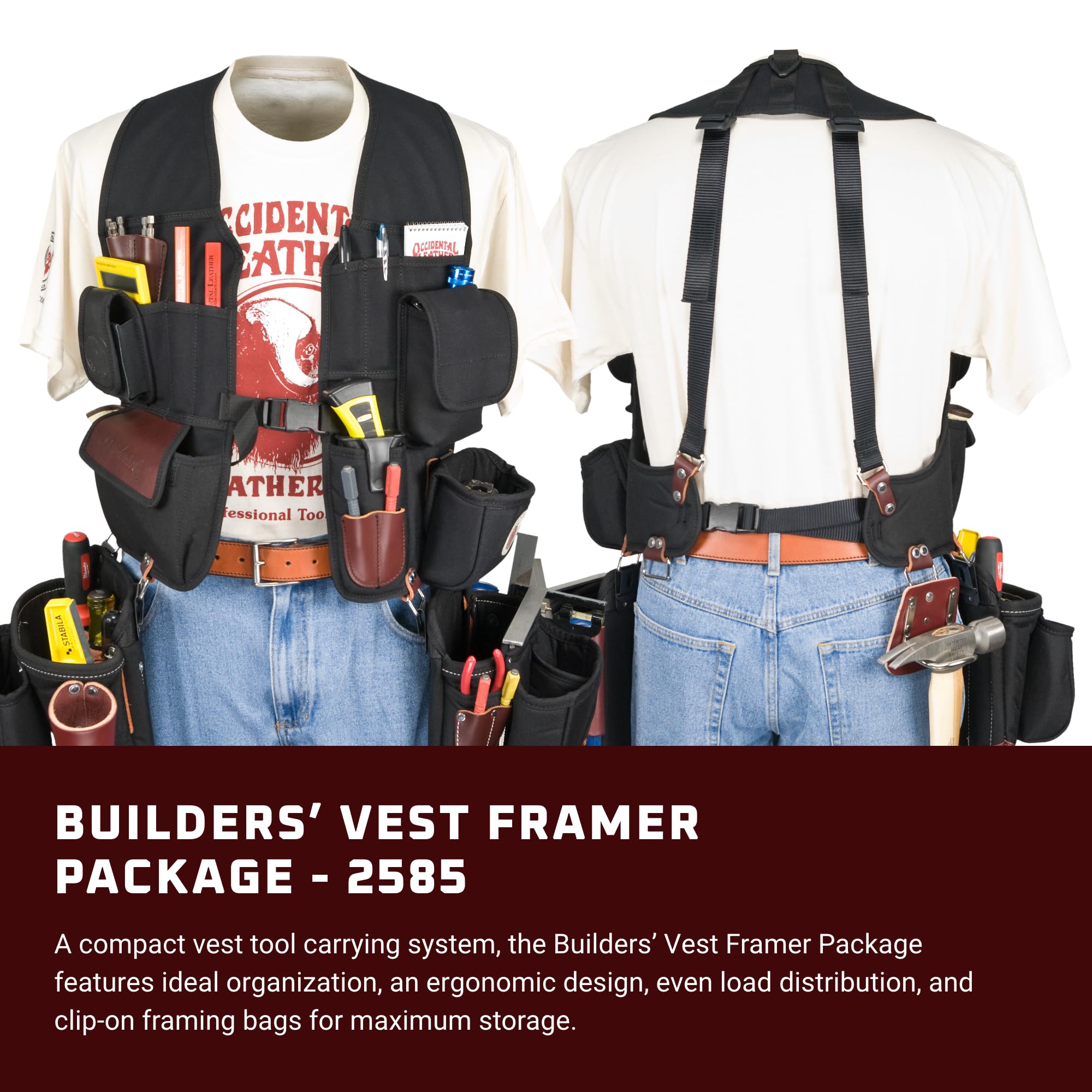 Occidental Leather Builders' Vest Framer Package - 36