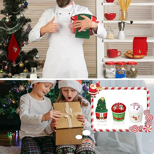 Miniatura 4 de 12 toallas de Navidad de 18 x 12 pulgadas, toallas de cocina de mano de Navidad bordadas, absorbentes, de algodón suave, gruesas, toallas