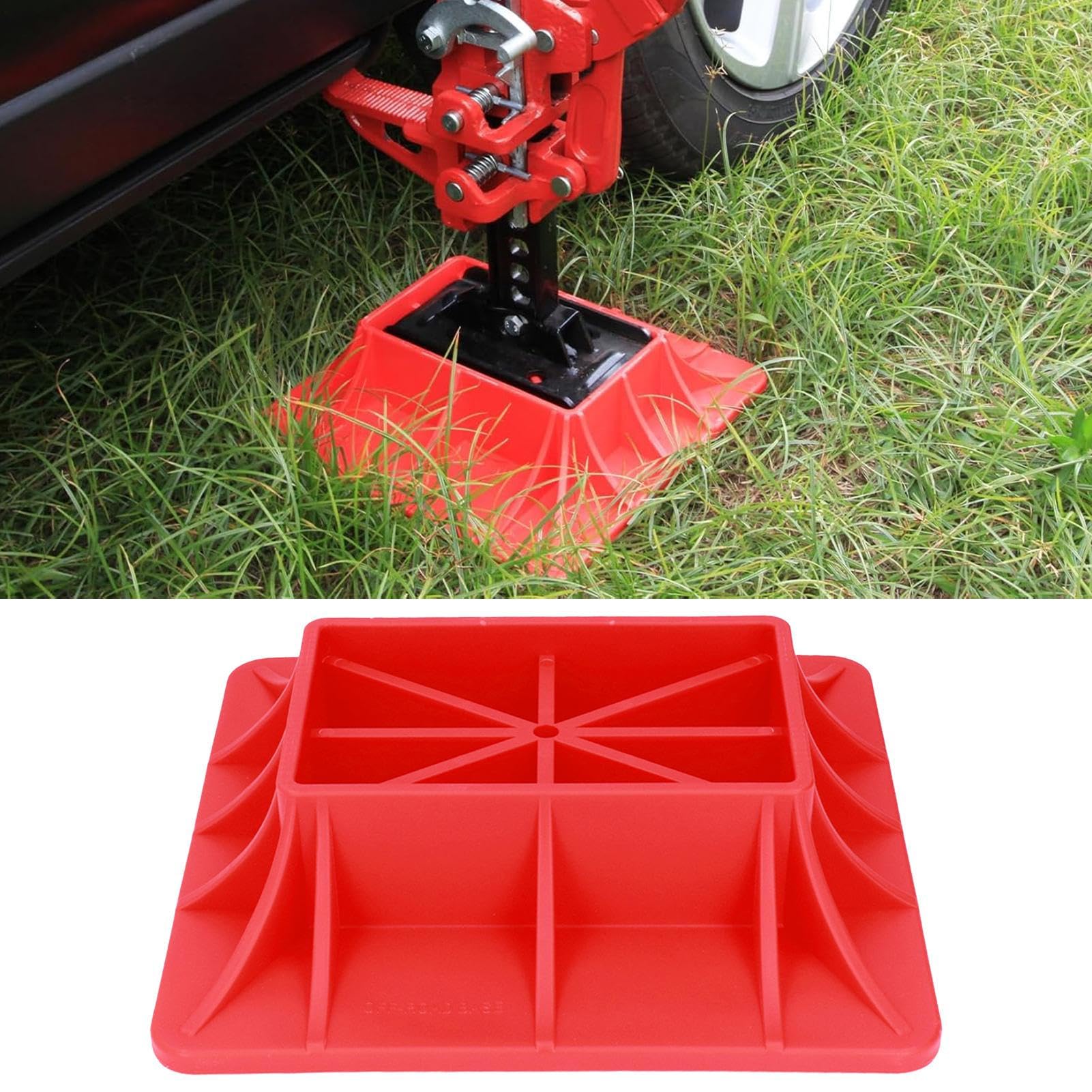 Générique Cuscino di sollevamento pesante – Base per cric multiuso per | veicolo, blocco stabilizzatore robusto, passacavi robusto per camion fuoristrada, SUV, mountain bike, supporto per trazione
