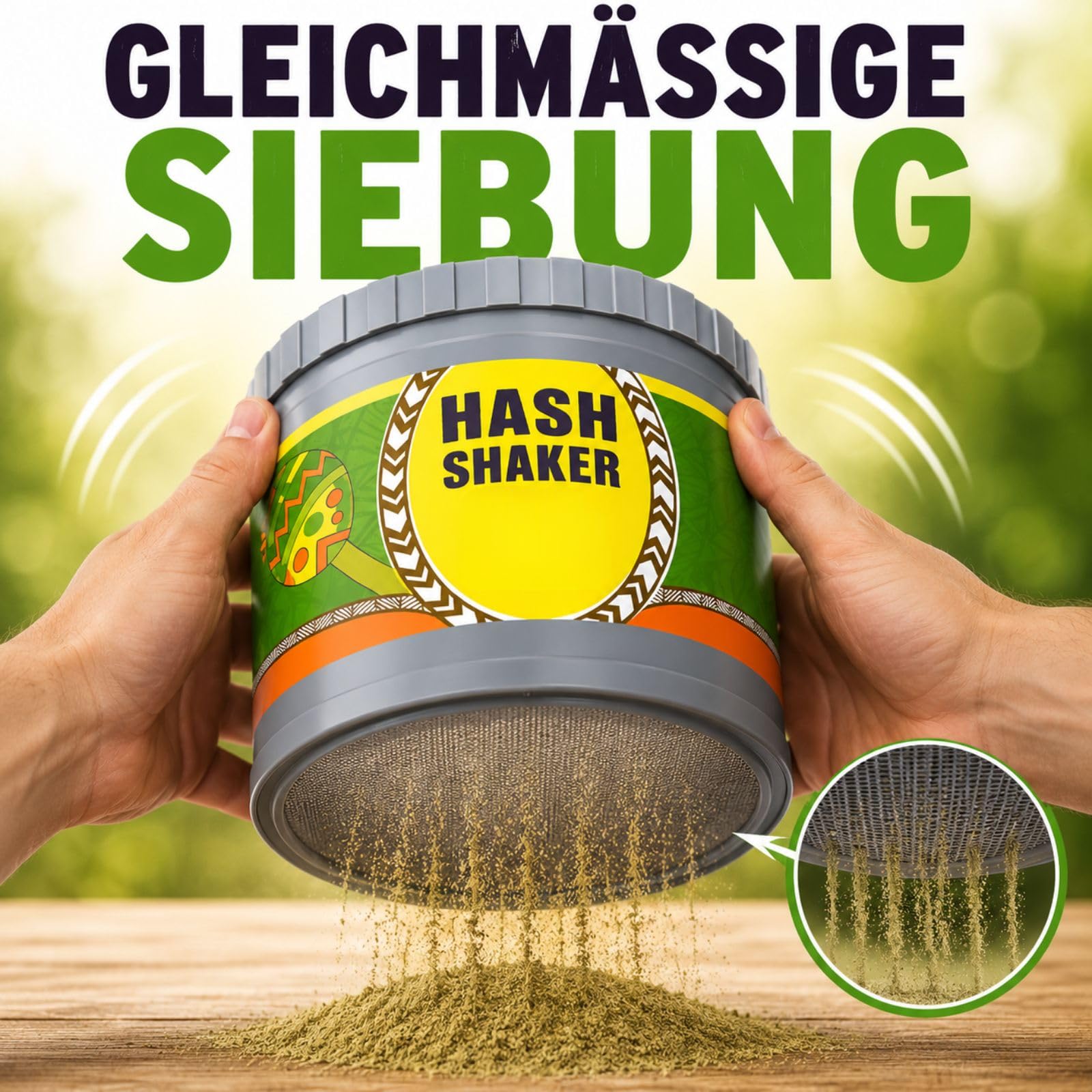 Weedness Shaker Hash Polm Piccolo 8 x 13 cm - Residui Raccolta Essiccazione Trasformazione Macinatore Coltivare Interno Esterno
