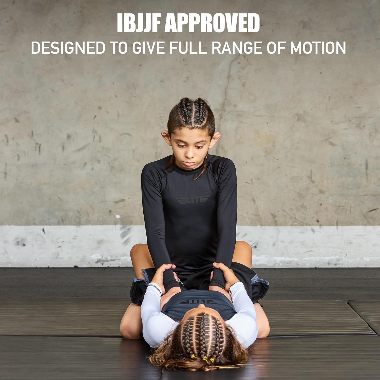 Elite Sports Rash Guards for Boys and Girls, Full Sleeve Compression BJJ Kids and Youth Rash Guard - Image 6