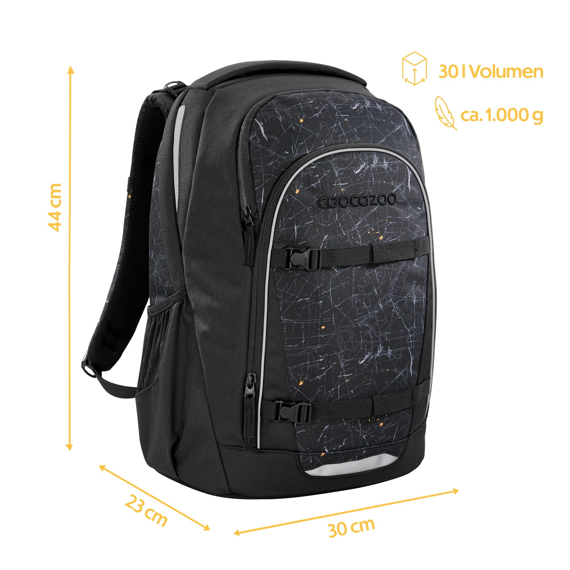 coocazoo Every - Mochila escolar ergonómica y ajustable, altura ajustable, con correa para el pecho y cinturón de cadera, a partir de 3 grados