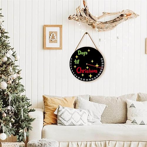 Miniatura 4 de Decoraciones de Navidad, letrero de bienvenida, calendario de Adviento de cuenta regresiva de Navidad, calendario de cuenta regresiva decorativo de