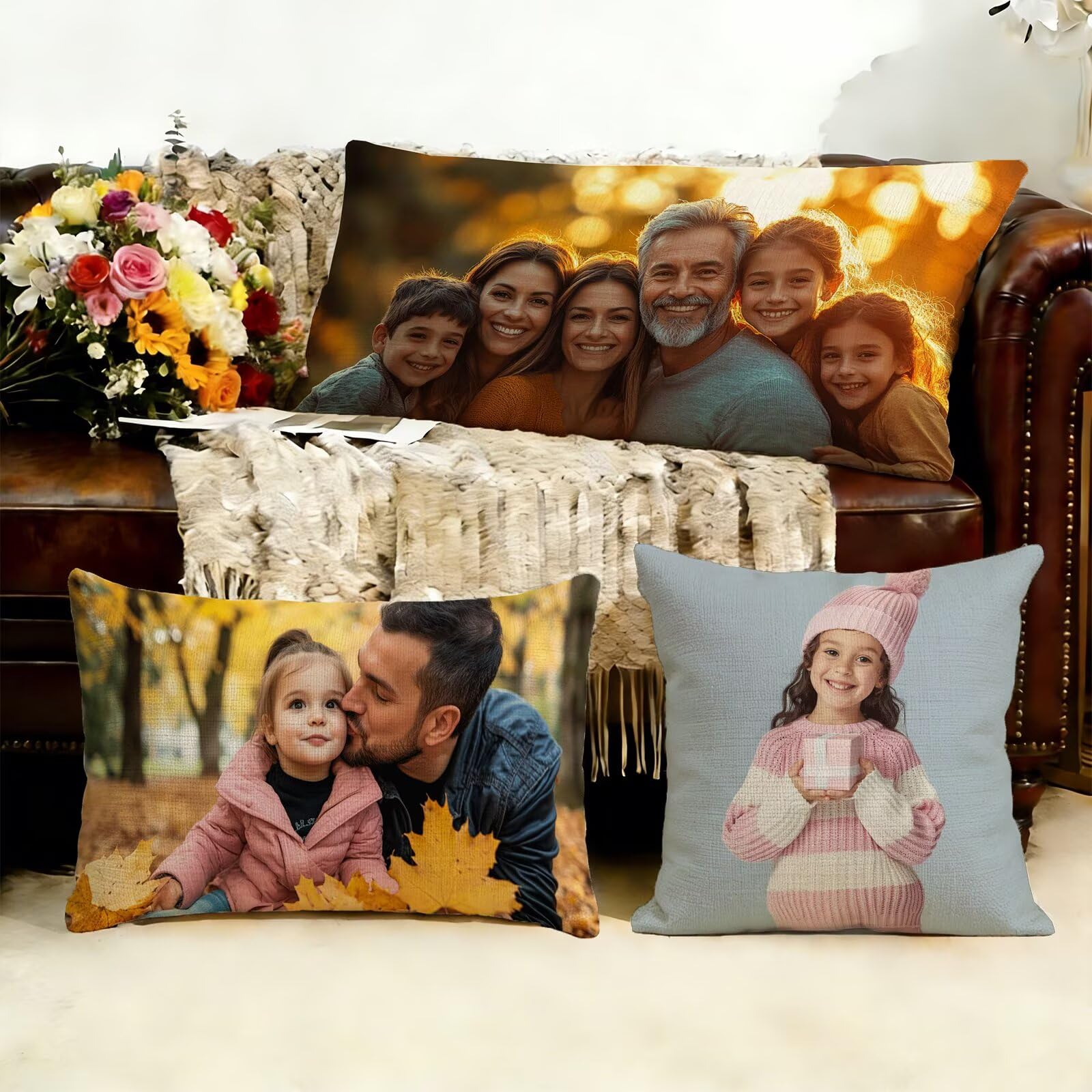 Cojin Personalizado Foto a Doble Cara 60x180cm - Cojines Exterior,Funda de Almohada Impermeable - Regalo Original para San Valentín y Aniversario Parejas para Cama Sofa Terraza Salon Jardin J1-201