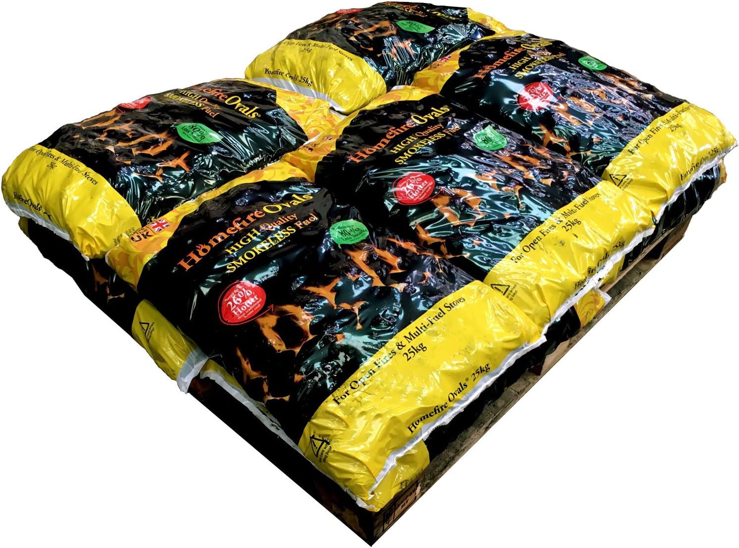 Homefire Ovals 10 x 25kg bags, 250kg Smokeless Fuel