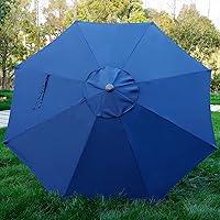 Vista 4 de Blissun - Sombrilla de aluminio para patio al aire libre de 9 pies, sombrilla de mesa para exteriores, sombrilla de jardín, sombrilla de mercado