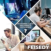 Vista 3 de FEISEDY Cateye B4069 - Gafas de bloqueo de luz azul para computadora para mujeres y hombres