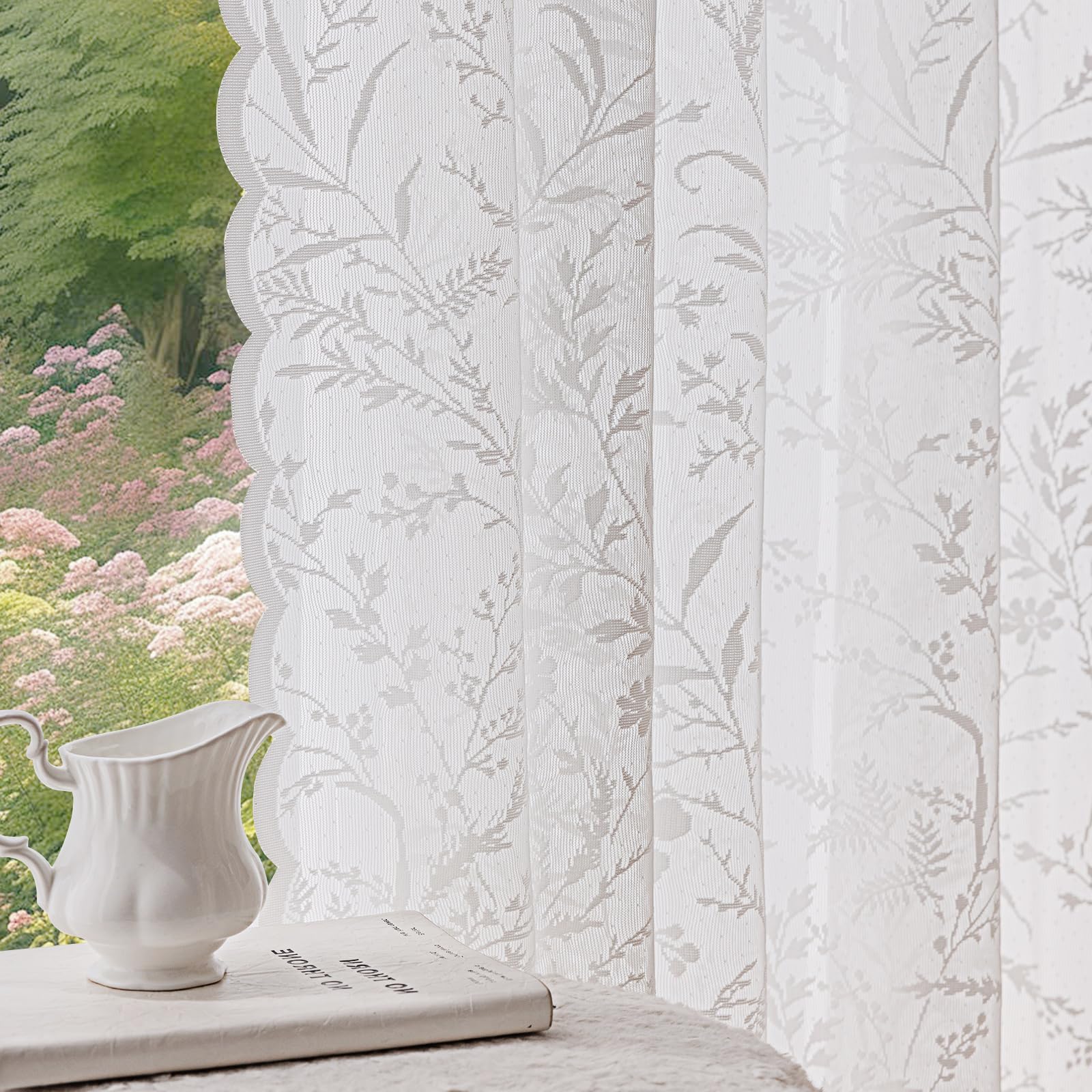 Anmao Vintage Lace Curtains