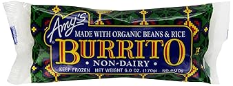 Amy's Burrito, Dairy Free Beans & Rice, 6 Ounce (Frozen)