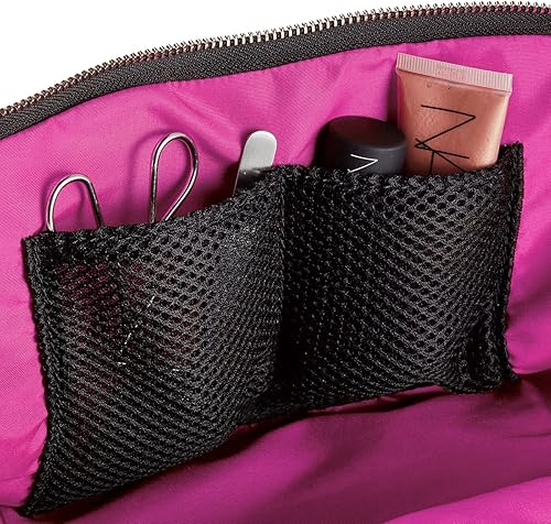 Miniatura 3 de KUSSHI Bolsa de maquillaje diaria, Satin BlackPink, Bolsa de maquillaje lavable