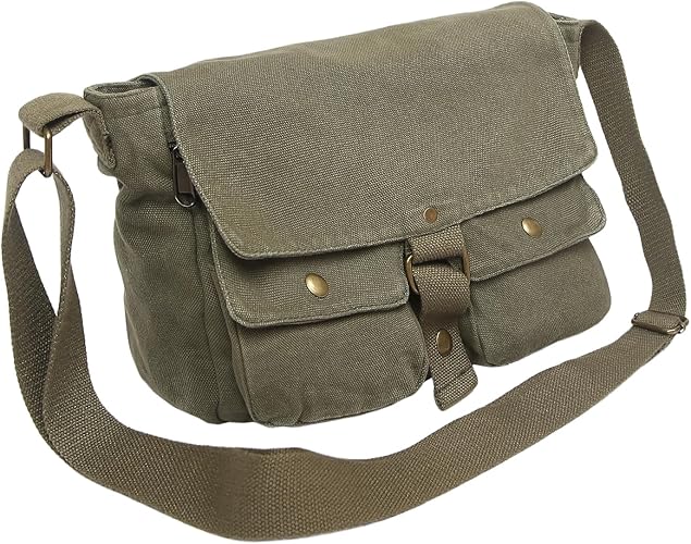 School Vintage Canvas Messenger Bag for Men Crossbody Shoulder Bag Satchel Handbags