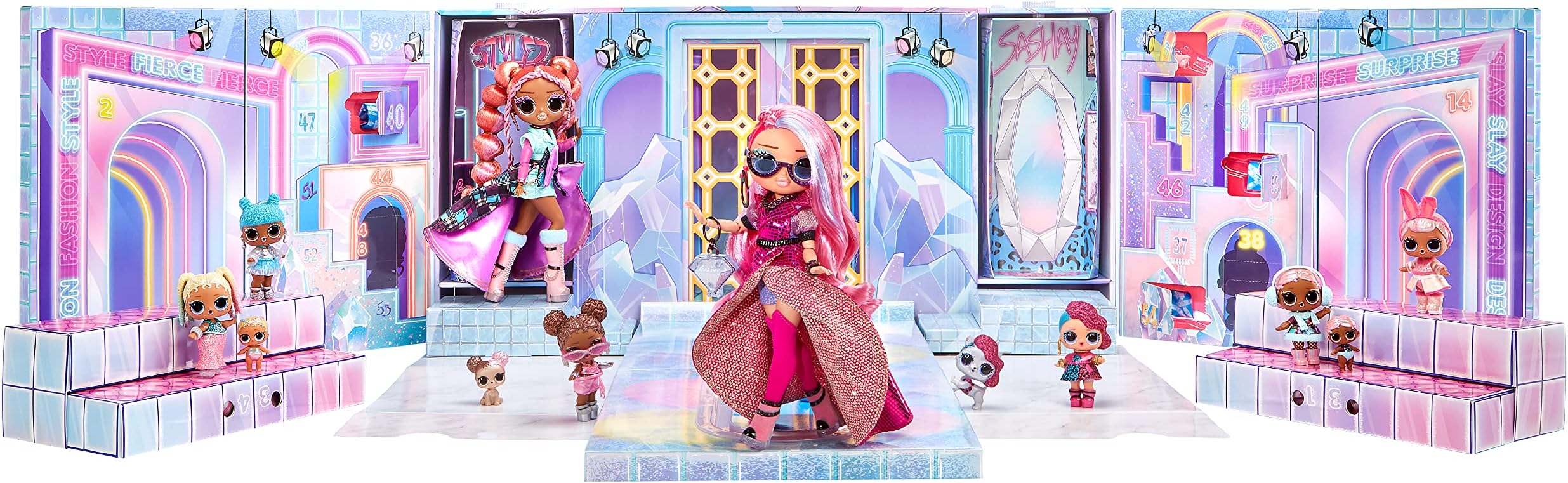 Girls' OMG Fashion Show Mega Runway, Multicolor, 584339C3, Surprise TENTPOLE Extreme