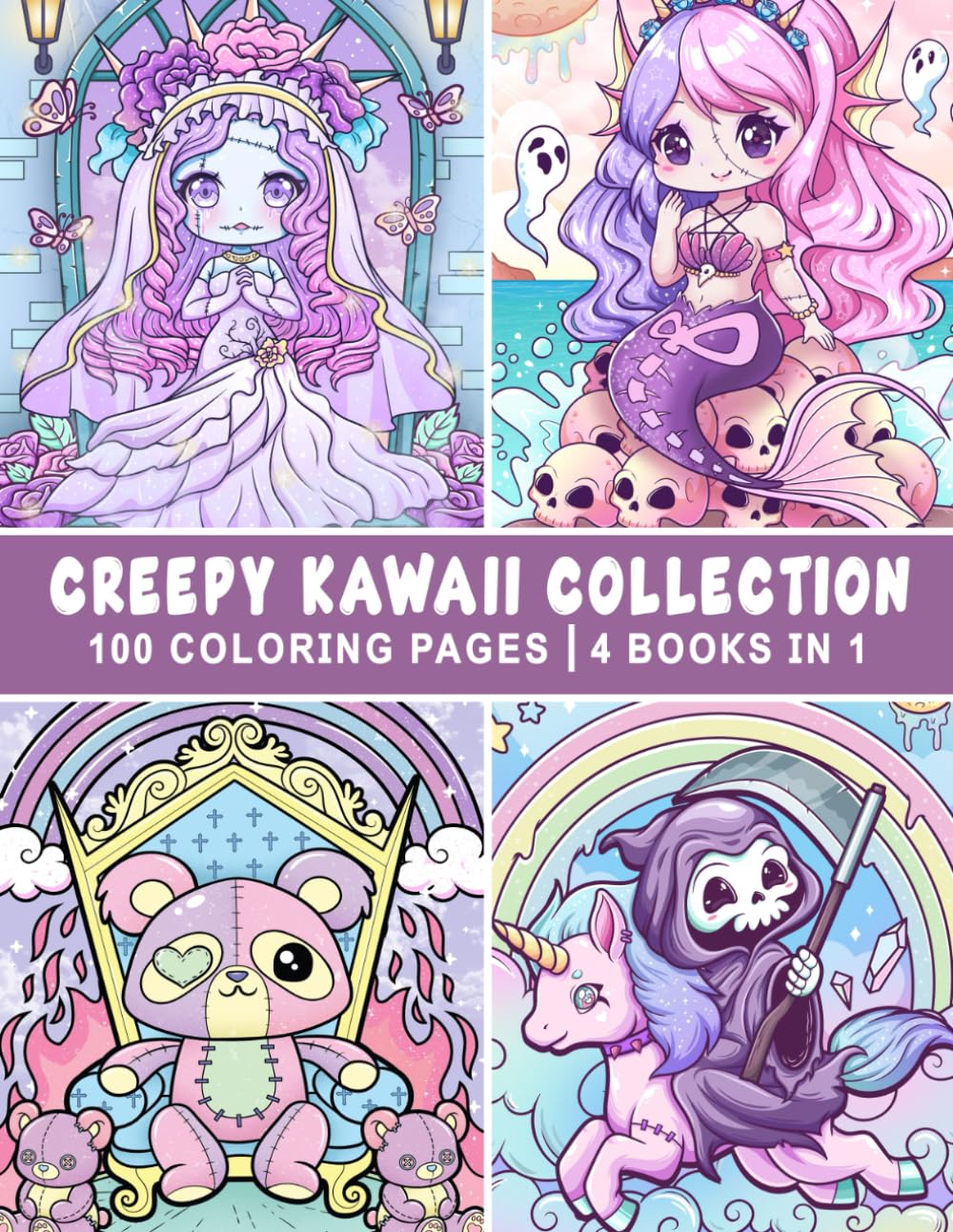 Creepy Kawaii Collection Cute and Spooky Pastel Goth Coloring Book