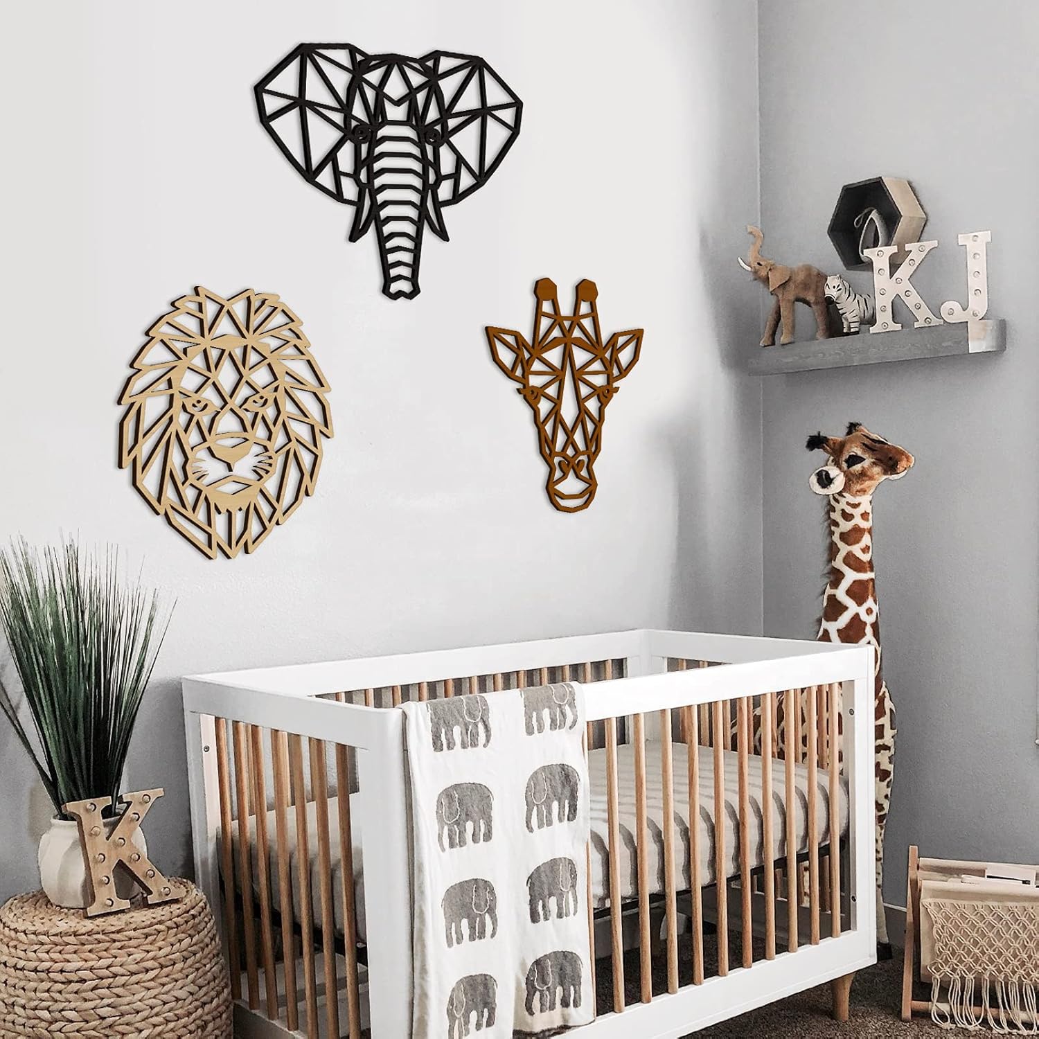 Animal Wall Art for Modern Living Room 3 Pieces Safari Decor for