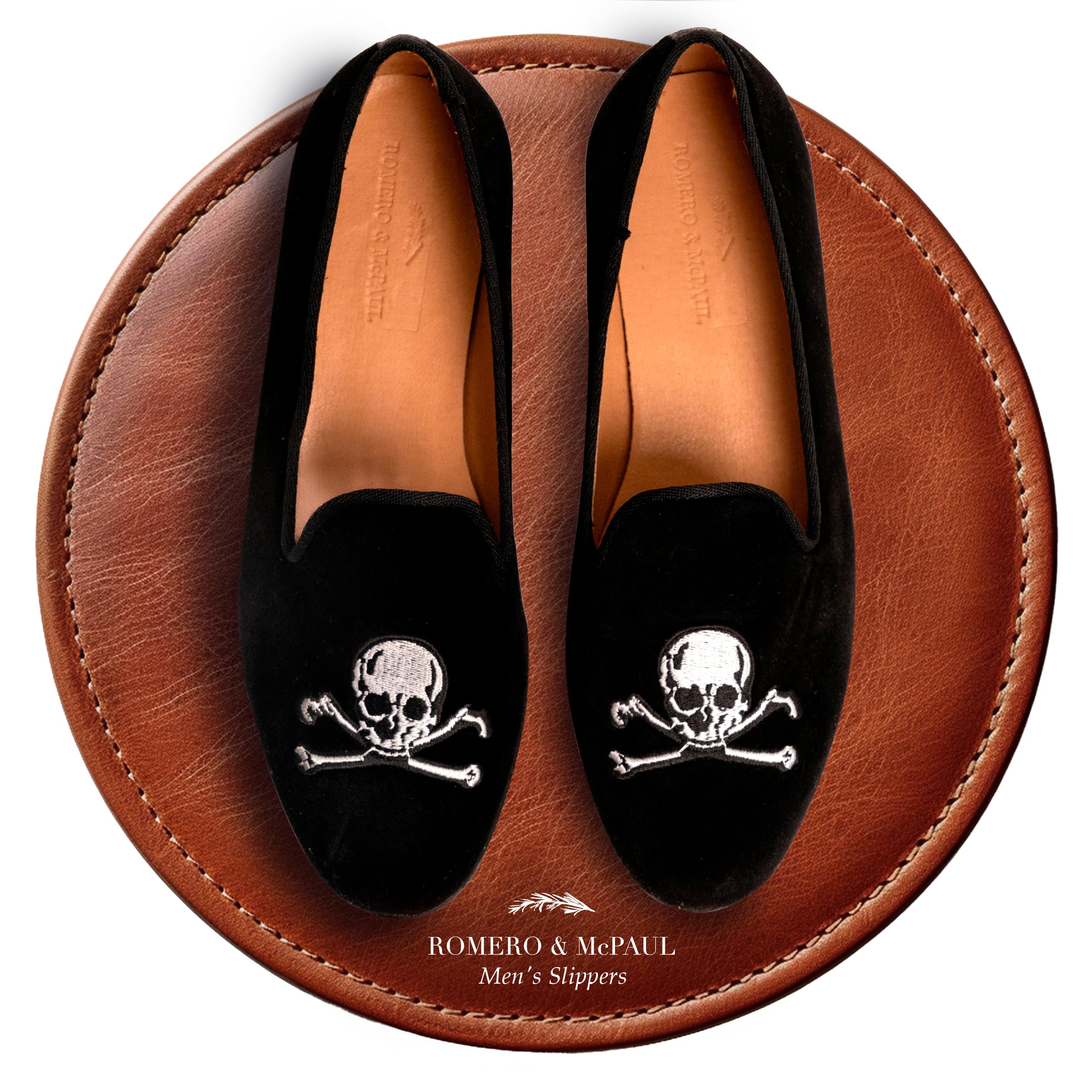 Mens Slippers Yale Velvet Slip-On Shoes for Men Elegant Comfortable Inspired by British Royal Style ROMERO MC PAUL