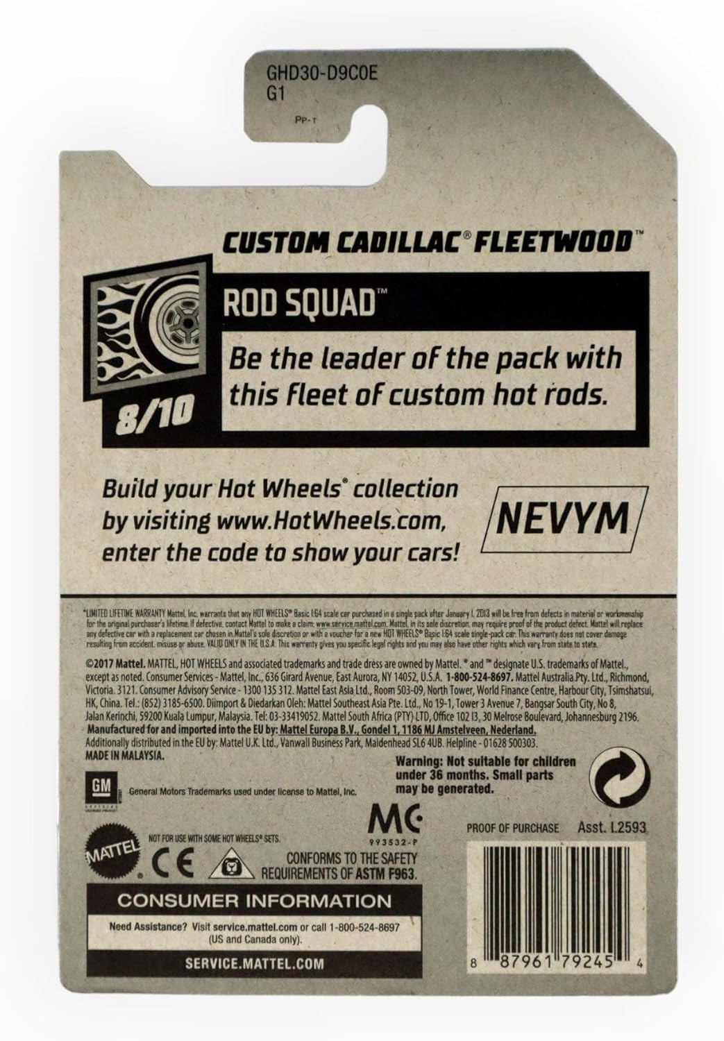 Hot Wheels 2020 Rod Squad Custom Cadillac Fleetwood, Green 121/250 ()
