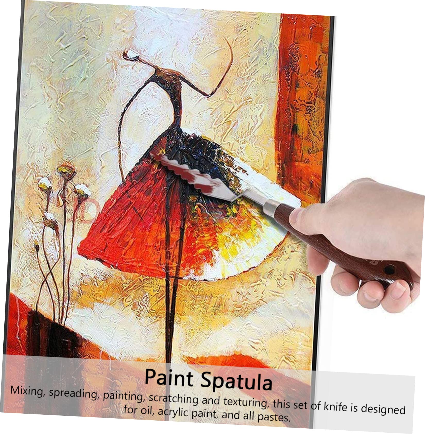 Operitacx 14pezzi Spatole Per Pittura Acciaio Inossidabile Strumenti Di Miscelazione Per Ad e Acrilici Per Artisti e Hobbyisti