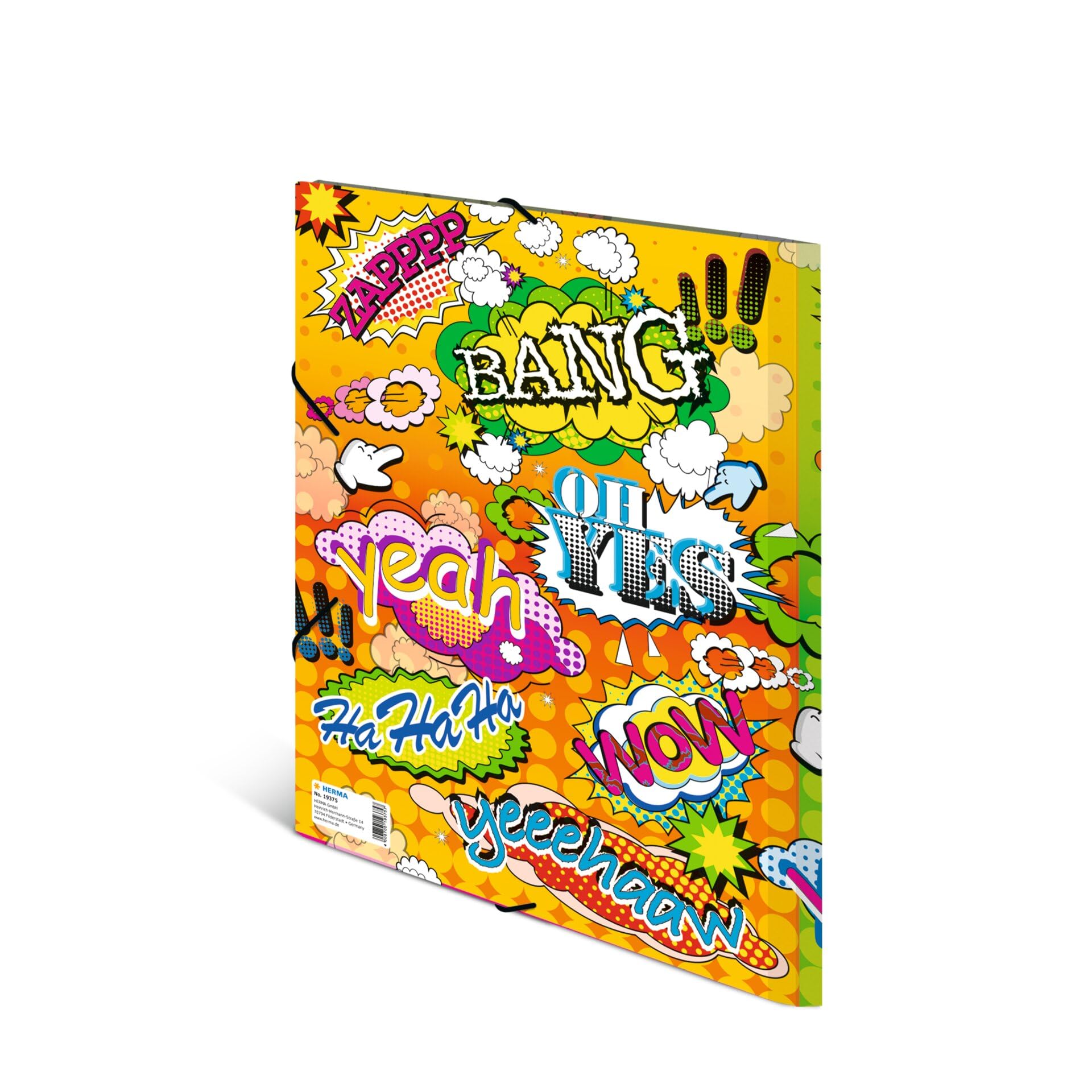 HERMA Collector's Folders A4 Comic Set, 3 Pieces, Children's Plastic Corner Folder with Art Motif, Elastic Band - Image 2