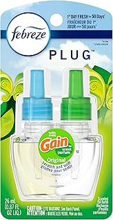 Febreze Odor-Fighting Fade Defy PLUG Air Freshener Gain Original Scent, (1) .87 fl. oz. Oil Refill