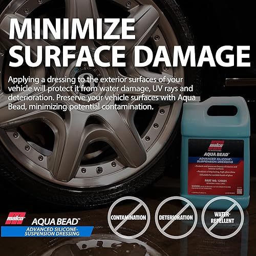 Miniatura 7 de Malco Aqua Bead 129601 - Apósito a base de agua, no graso para interiores y exteriores, neumáticos de automóvil, goma, plástico y recortes, fórmula