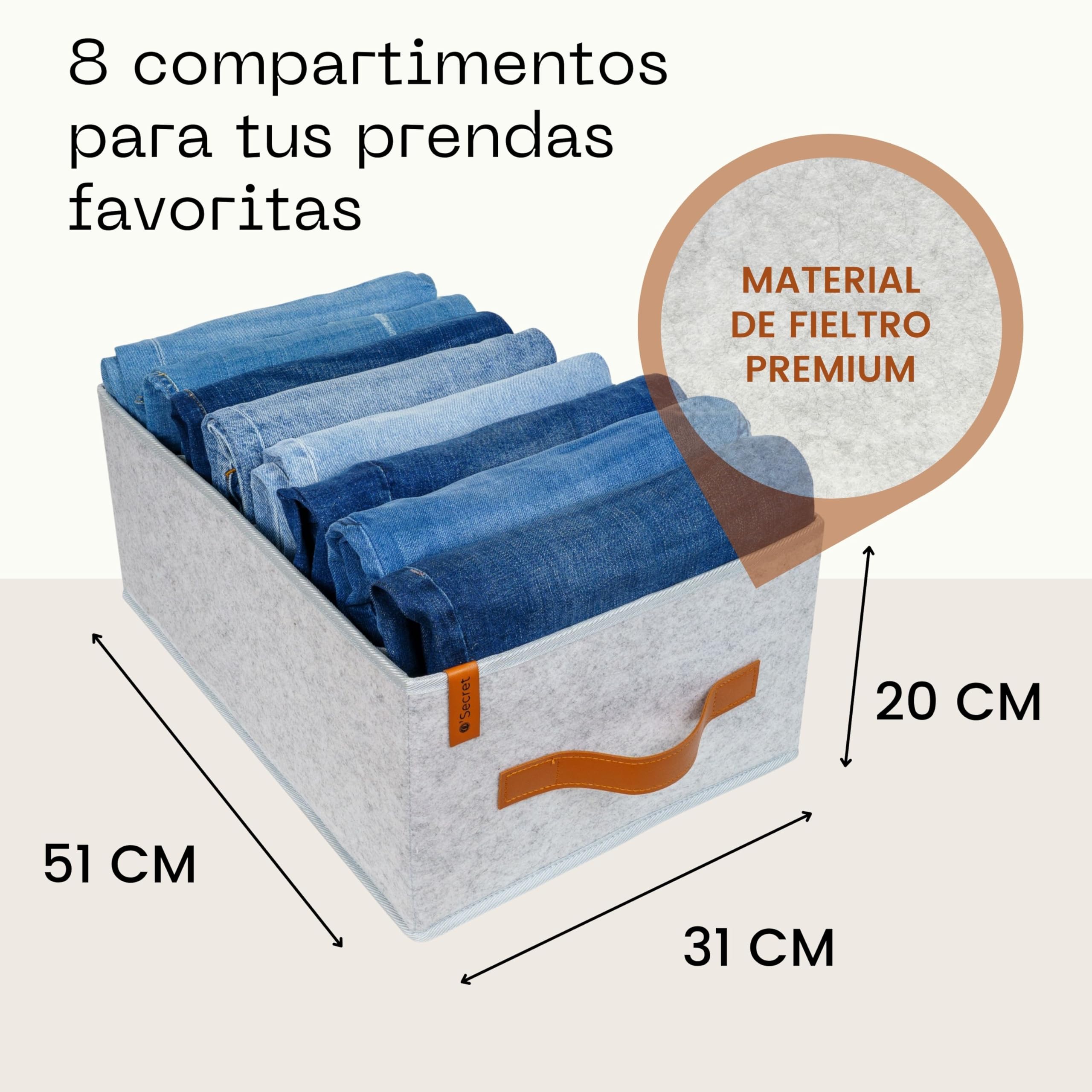 o’secret Organizador Armario Ropa para IKEA PAX 100cm, Set de 6 | Para vaqueros, camisetas y ropa interior, solución ordenada y compacta para armario