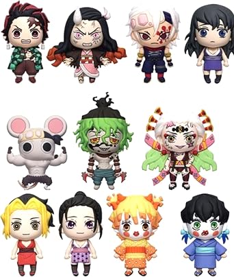 Monogram Demon Slayer Kimetsu No Yaiba 3D Foam Figural Bag Clip | ONE Random Character per Blind Bag