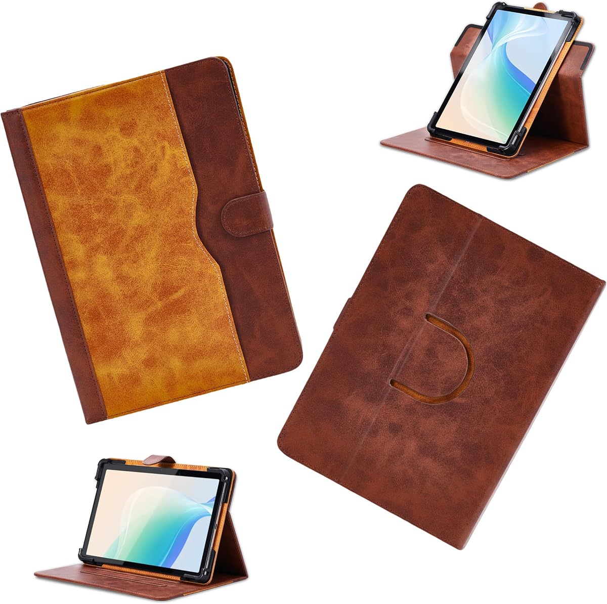Funda para Onyx Boox Note Air 2 Plus Funda para eReader de 10,3 Pulgadas Rotación de 360 Grados Multi-Viewing Angels Funda de Cuero con Soporte en Folio Marrón