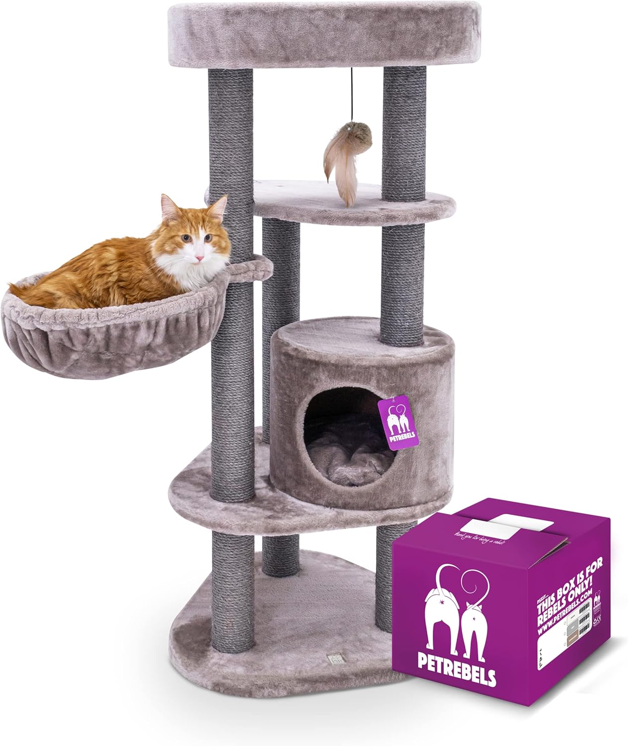 Petrebels Cat tree Kings & Queens Charlotte 134 Royal Cappuccino Amazon.co.uk Pet Supplies