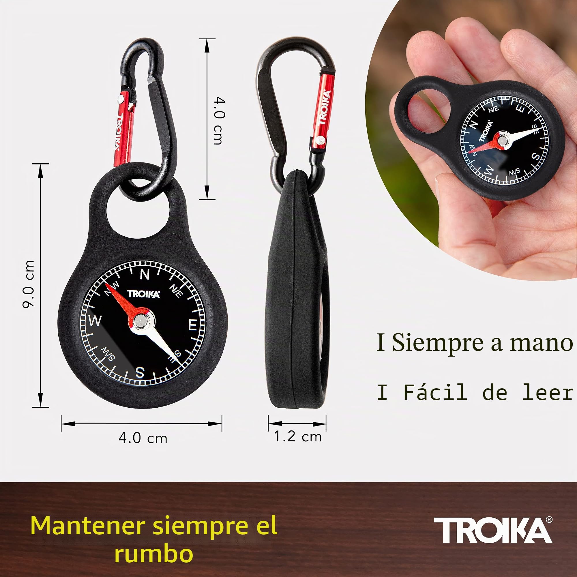 Troika WEGWEISER Modern 9, 8Centimeters Schwarz