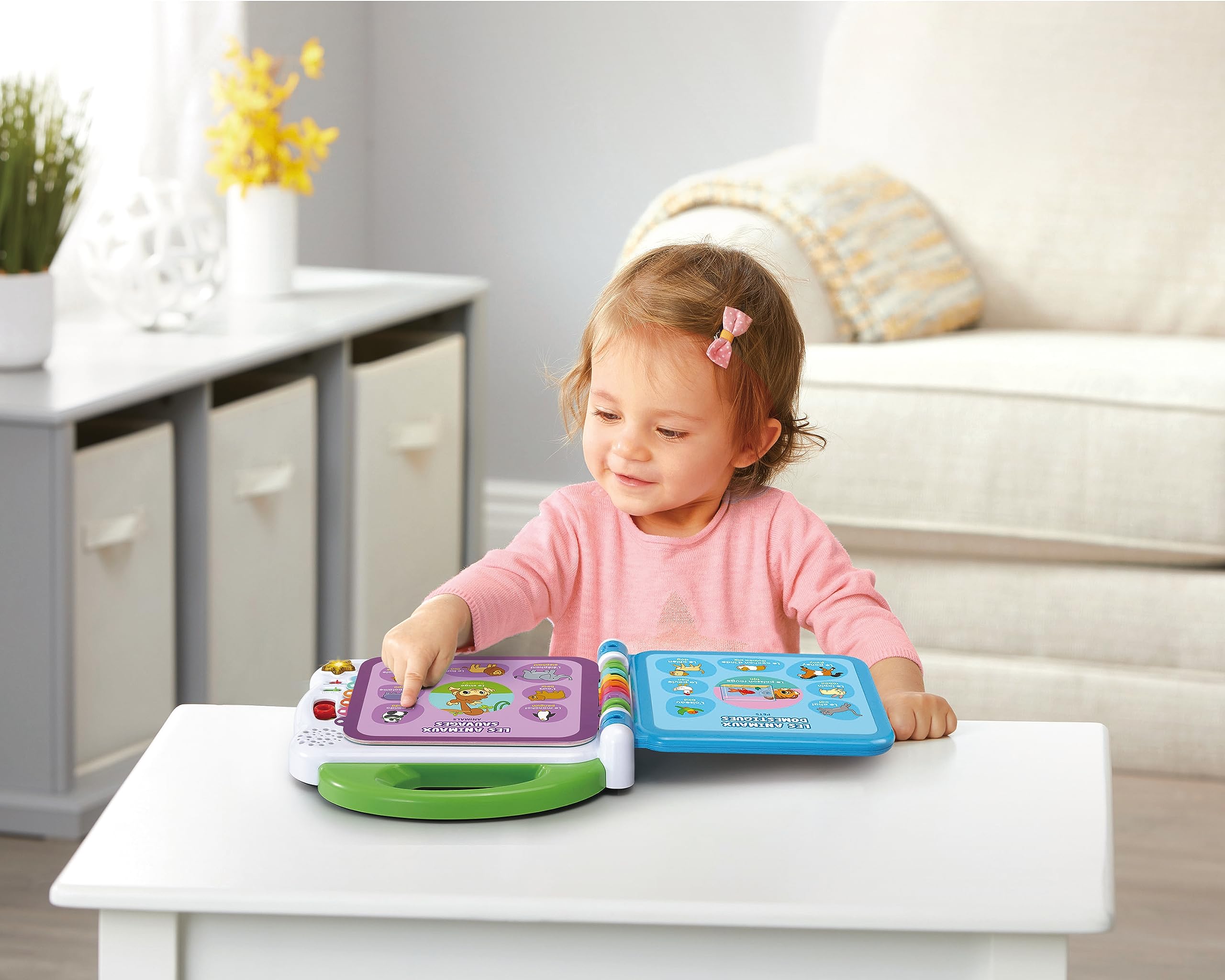 VTech Il Mio Primo Libro Illustrato - Le Mie Prime 100 Parole, Libro Bilingue Sensoriale per Bambini, Lingua Italiana e Inglese, Gioco Neonato con 3 Modalità, Batterie Incluse, 18 Mesi - 4 Anni