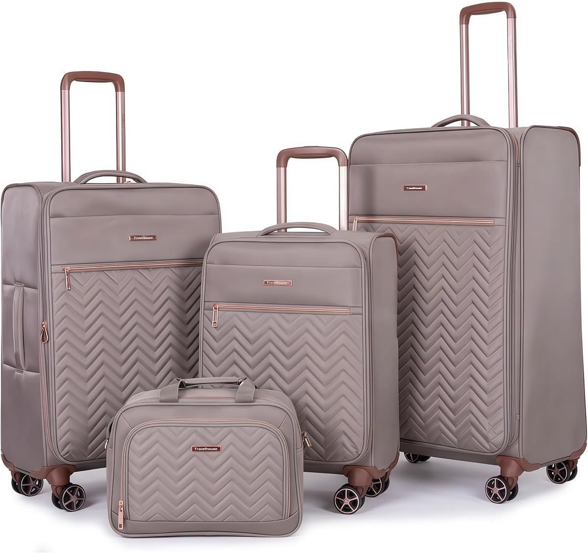 4-Piece Softside Luggage Set with Spinner Wheels