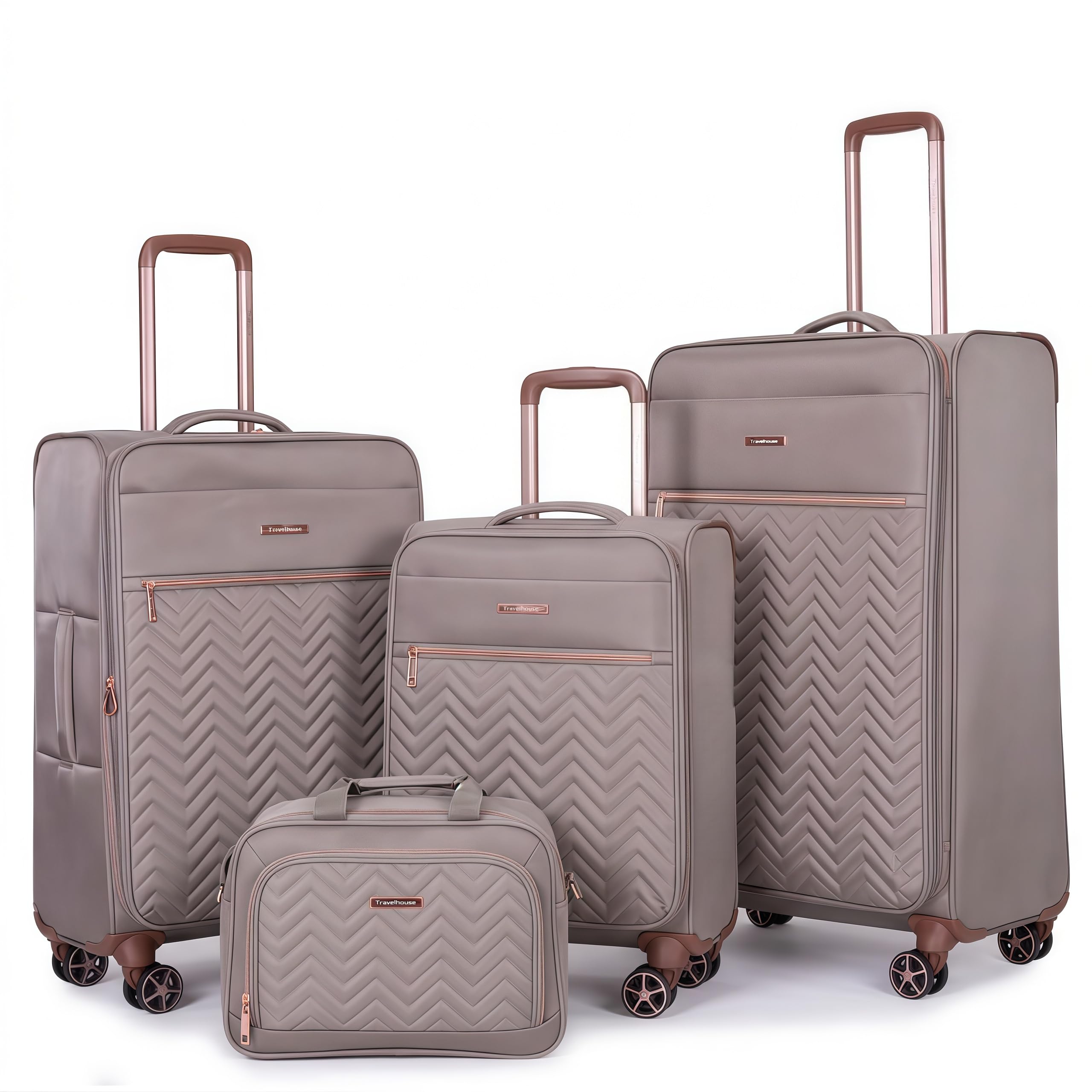 4-Piece Softside Luggage Set with Spinner Wheels