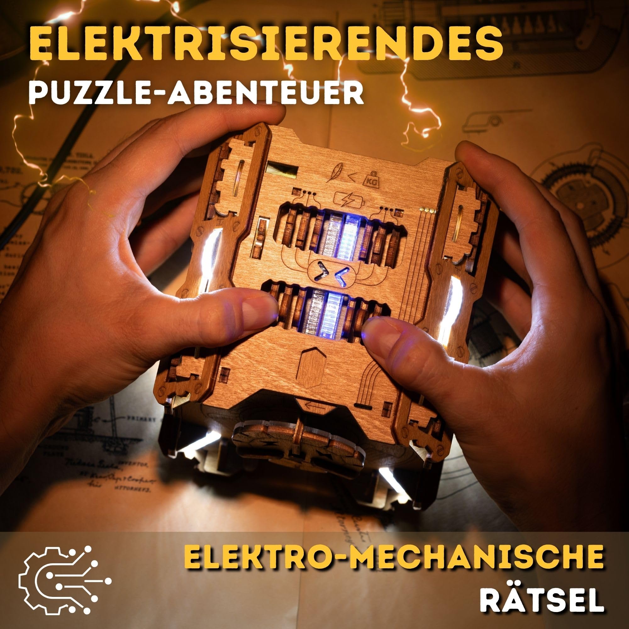 PUZZLE POTATO Tesla Puzzle Box - Escape Room Spiel mit Elektronischen Rätseln - Puzzlebox - Knobelspiel für Erwachsene - Brainteaser Geschenkbox